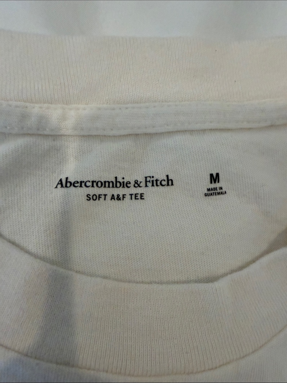 Abercrombie & Fitch White Pocket Tee with Striped Mustang Patch - Picture 2 of 6